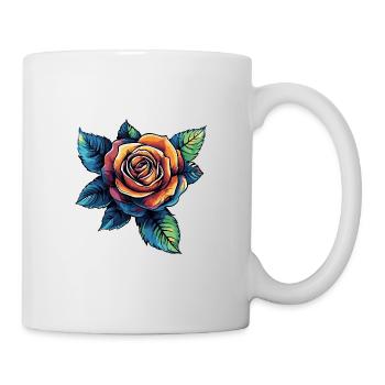 Rose - Tasse - Weiß - Rechts