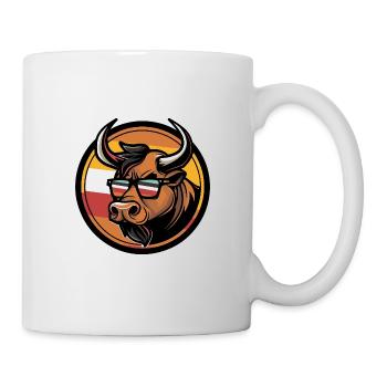 Stier Comic Cool Sommer - Tasse - Weiß - Rechts