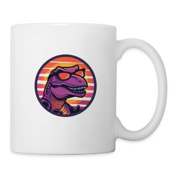 Dinosaur T-Rex Cool Summer - Mug - white - Right