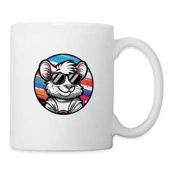Maus Comic Cool Sommer - Tasse - Weiß - Rechts