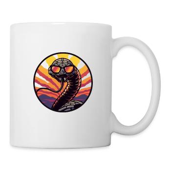 Serpent Cobra Bande Dessinée Cool Été - Mug blanc - blanc - Droite