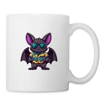 Fledermaus Comic Urlaub - Tasse - Weiß - Rechts