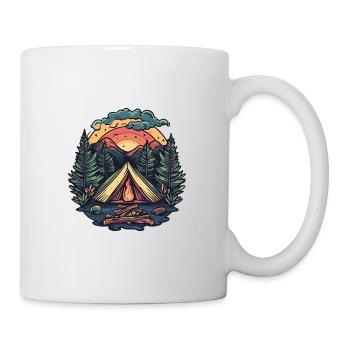 Camping Forest Tent - Mug - white - Right
