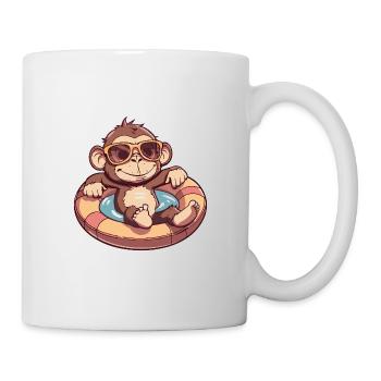 Affe Comic Cool - Tasse - Weiß - Rechts