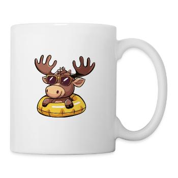 Elch Comic Cool - Tasse - Weiß - Rechts