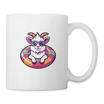 Bergziege Comic Cool - Tasse - Weiß - Rechts