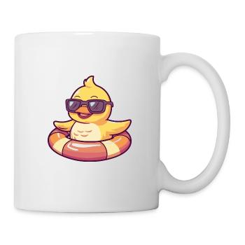 Ente Comic Cool - Tasse - Weiß - Rechts