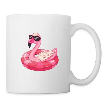 Flamingo Comic Cool - Tasse - Weiß - Rechts