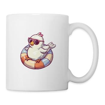 Taube Vogel Comic Cool - Tasse - Weiß - Rechts
