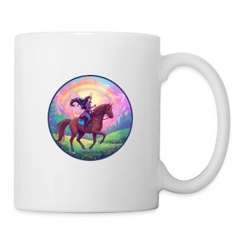 Fée imaginative sur cheval - Mug blanc - blanc - Droite