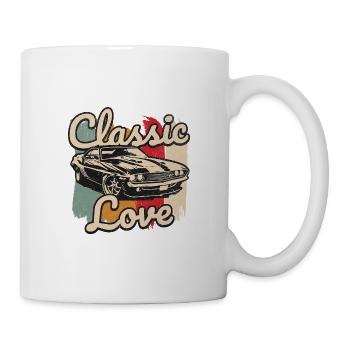 Classic Love Car - Tasse - Weiß - Rechts