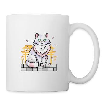 Anime Cat Japan Kawaii Vector - Mug - white - Right