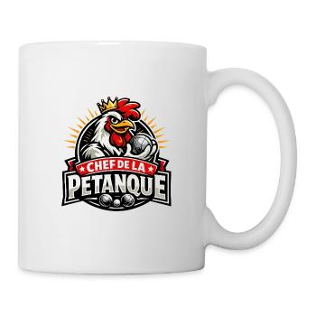 Chef de la Pétanque Couronné - Mug blanc - blanc - Droite