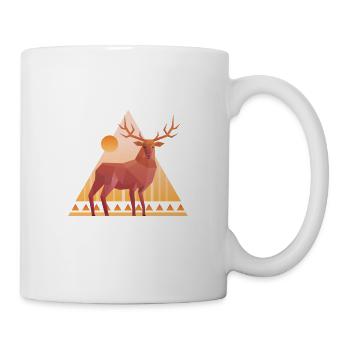 Deer at sunset - Mug - white - Right