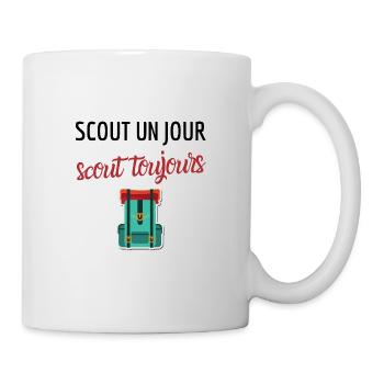Scout un jour scout toujours - Cadeau Humour drole - Mug blanc - blanc - Droite