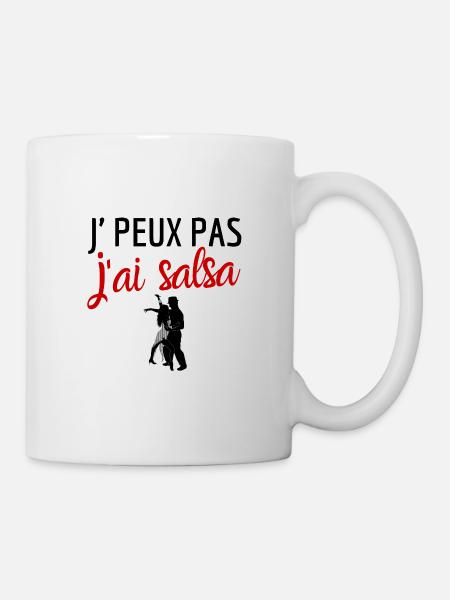 Je peux pas j'ai salsa humour - Mug blanc - blanc