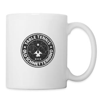 Old Schmetterhand Table Tennis Tischtennis Spruch - Tasse - Weiß - Rechts