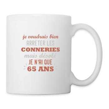 anniversaire 65 ans cadeau humour 65 ans homme - Mug blanc - blanc - Droite