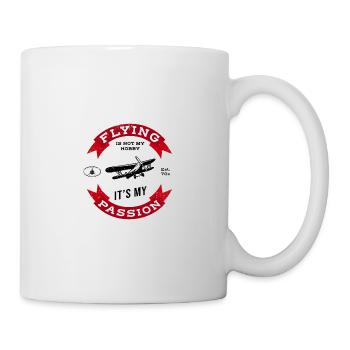 Flying is my passion - Mug blanc - blanc - Droite