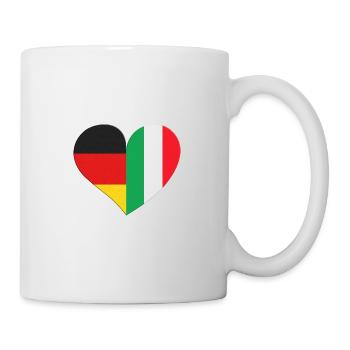 Flag Heart Germany Italy Flag - simple - Mug - white - Right