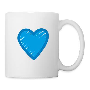 Blue Heart Icon - Mug - white - Right