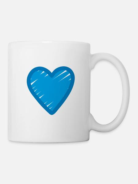 Blue Heart Icon - Mug - white