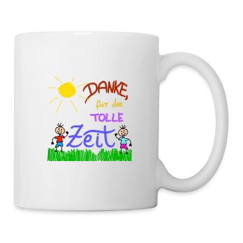 Danke für die tolle Zeit - Tasse - Weiß - Rechts