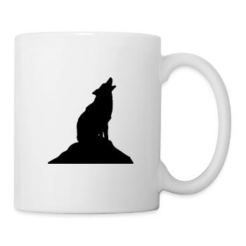 Loup Loup-Garou Silhouette - Mug blanc - blanc - Droite