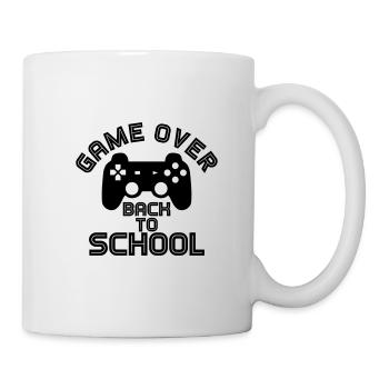 SPIEL VORBEI ZUR SCHULE EINSCHULUNG SPRUCH MOTIV - Tasse - Weiß - Rechts