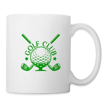 GOLF CLUB GC RACKET IRON GOLF BALL CLUB MOTIF - Mug - white - Right