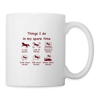 Amateurs de chevaux (marron) - Mug blanc - blanc - Droite