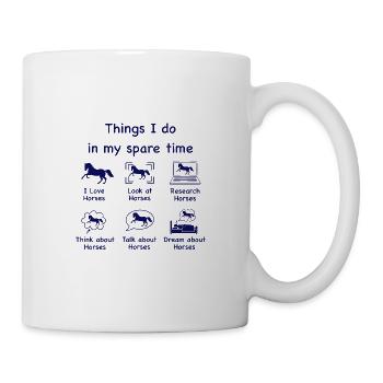 Horse lovers (blue) - Mug - white - Right