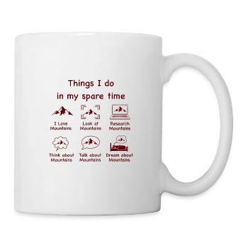 Amoureux de la montagne (marron) - Mug blanc - blanc - Droite