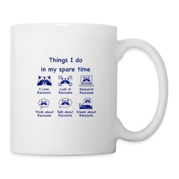 Amateurs de raton laveur (bleu) - Mug blanc - blanc - Droite