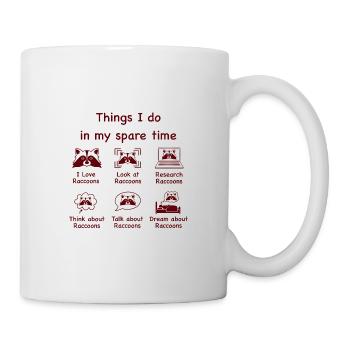 Waschbärliebhaber (braun) - Tasse - Weiß - Rechts