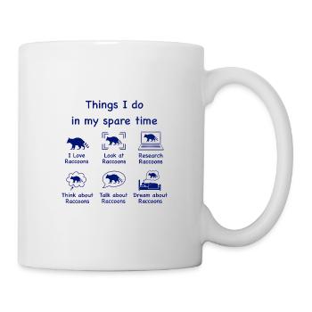 Raccoon lovers (blue) - Mug - white - Right