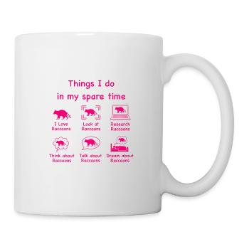 Raccoon lovers (pink) - Mug - white - Right