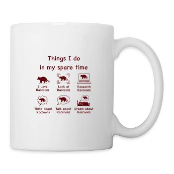 Raccoon lovers (brown) - Mug - white - Right