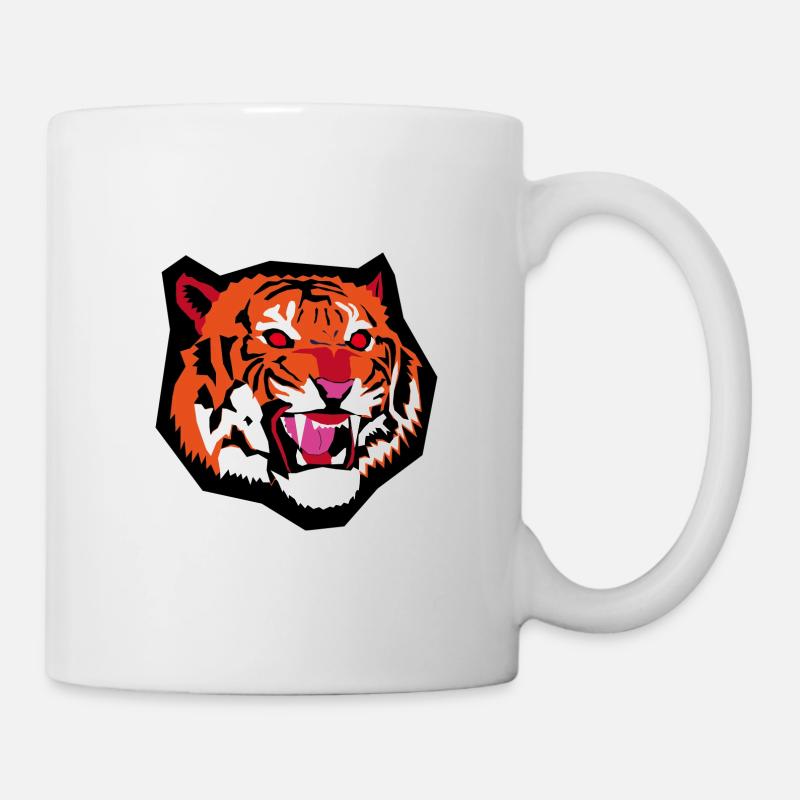 Tête de tigre - Mug blanc - blanc