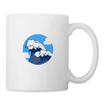 Surfing the surf fan wave - Mug - white - Right