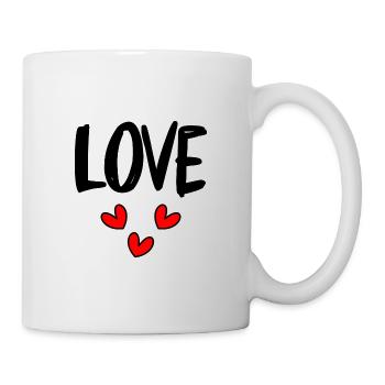LOVE. I LOVE YOU. VALENTINE'S DAY. BACHELORETTE PARTY. I LOVE YOU. - Mug - white - Right