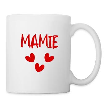MAMIE. FÊTE DES MÈRES. BONNE FÊTE MAMIE. JE T'AIME - Mug blanc - blanc - Droite