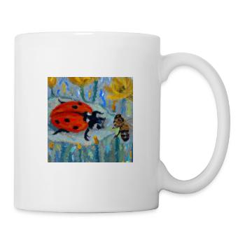 Marienkäfer und Biene - Tasse - Weiß - Rechts