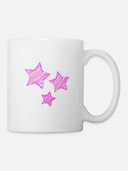 STERN. STERNE. STERN. STERNE. FEST. JAHRESTAG - Tasse - Weiß