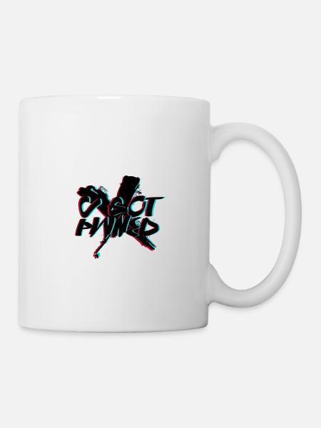 Pwned glitch X - Tasse - Weiß