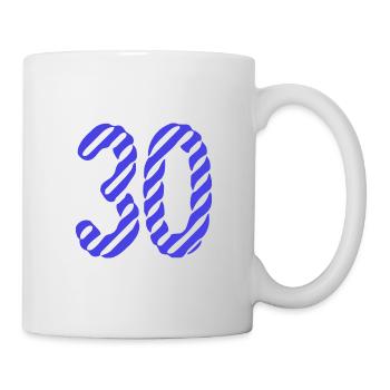 30. 30 ANS. 30e ANNIVERSAIRE. ANNIVERSAIRE 30 ANS. - Mug blanc - blanc - Droite