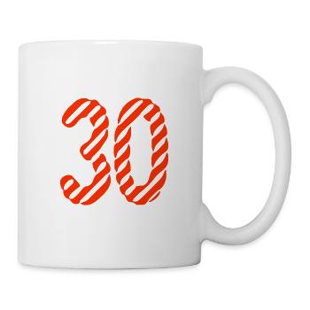 30. 30 ANS. 30e ANNIVERSAIRE. ANNIVERSAIRE 30 ANS. - Mug blanc - blanc - Droite