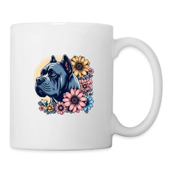 Cane Corso Retro Pastel Fleurs - Mug blanc - blanc - Droite