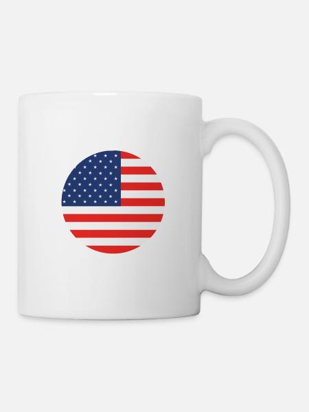 USA Amerika - Tasse - Weiß