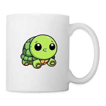 Cute Chibi Turtle | Cute cartoon design - Mug - white - Right